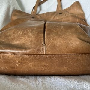 Frye brown leather computer tote